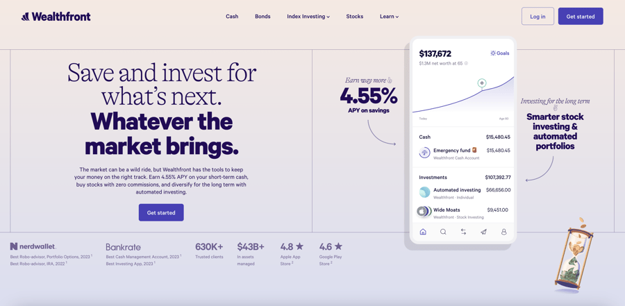 02 Wealthfront - Header Section