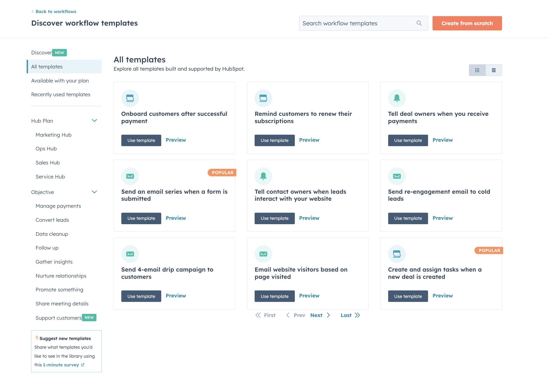 3. HubSpot Email Workflow templates