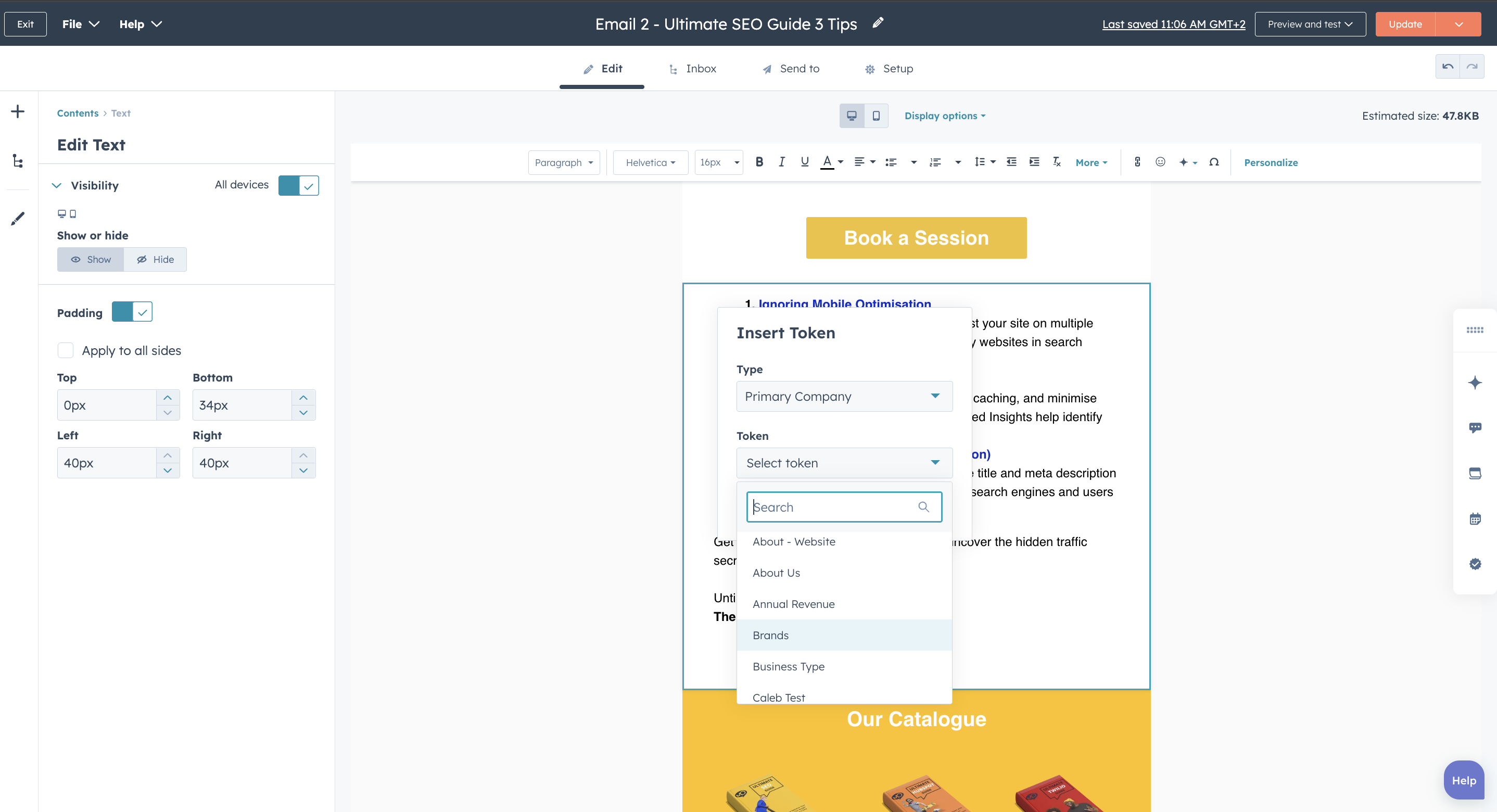 7. HubSpot Personalisation Tokens