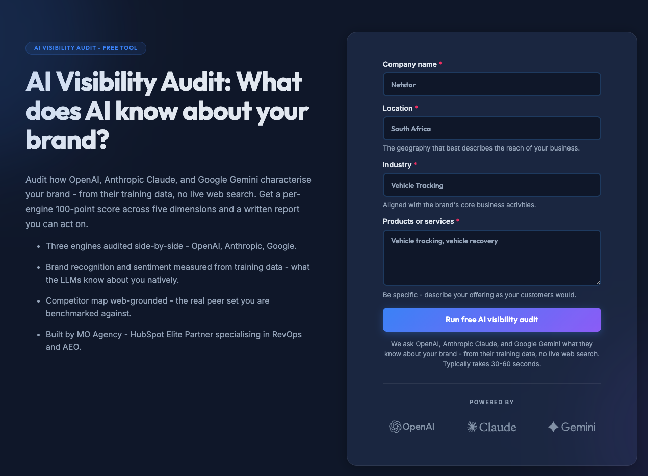 AI Visibility Audit