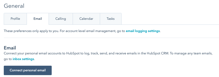 Connect email to HubSpot