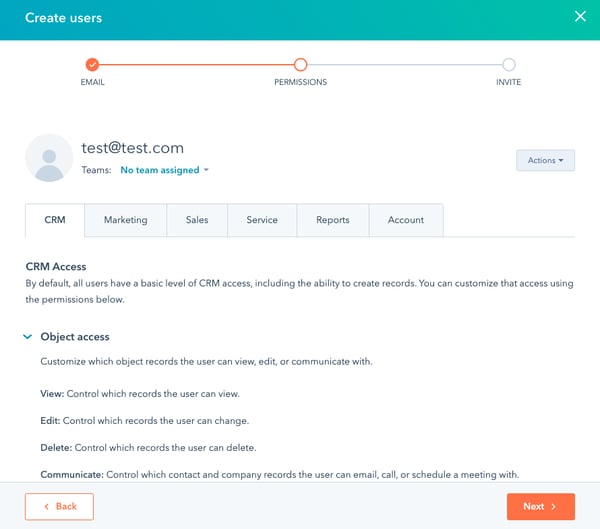 Create users in HubSpot