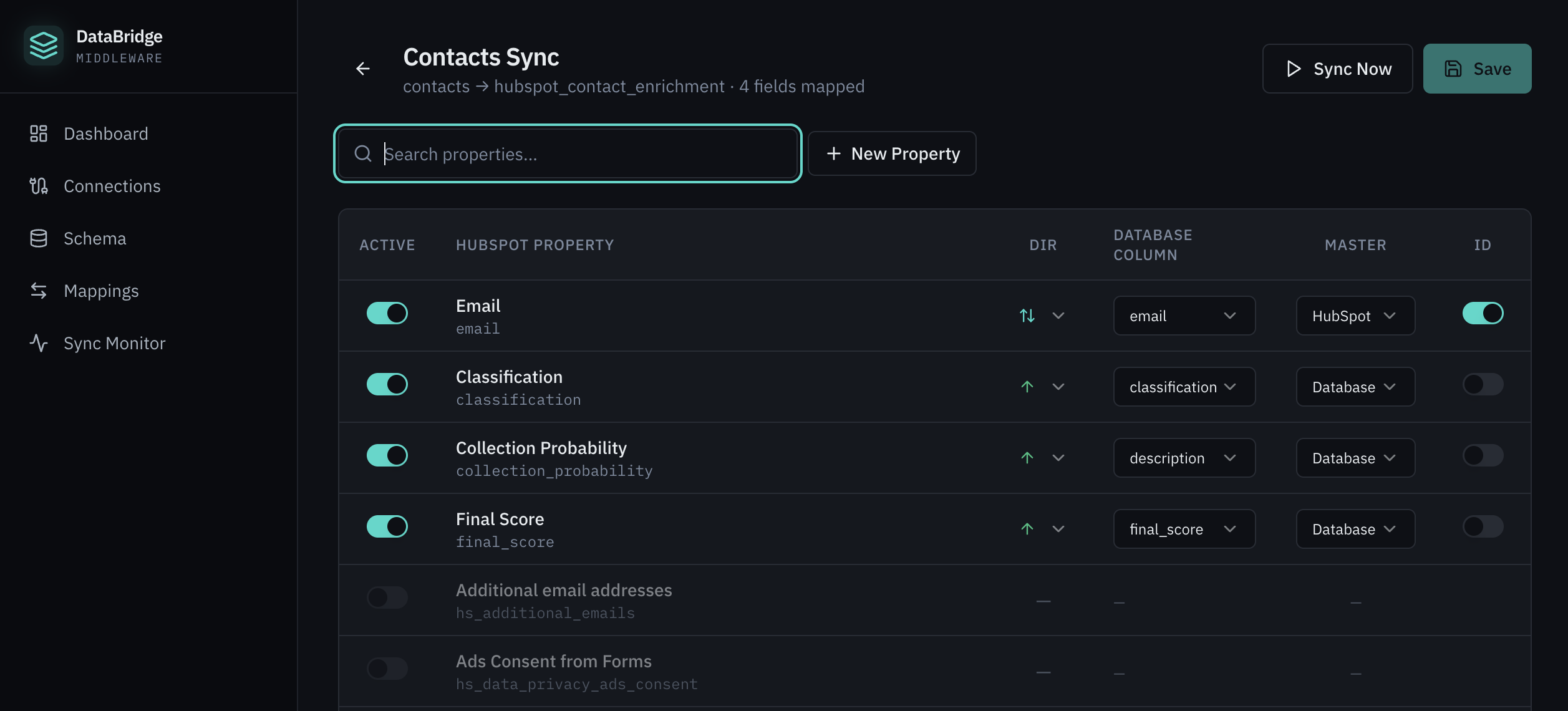 Field Mapping Configuration