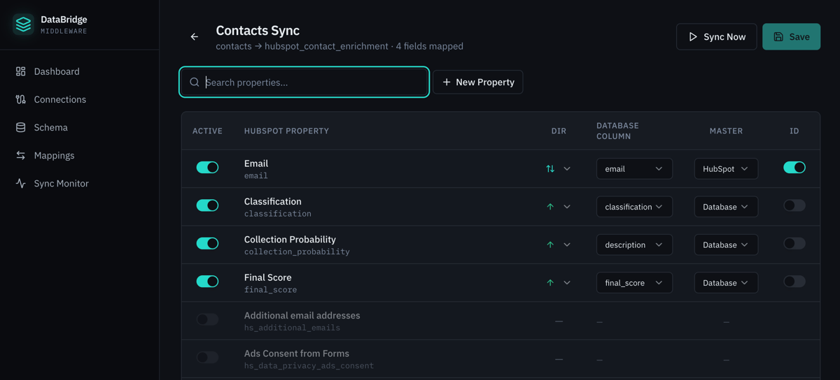 hubspot sql integration