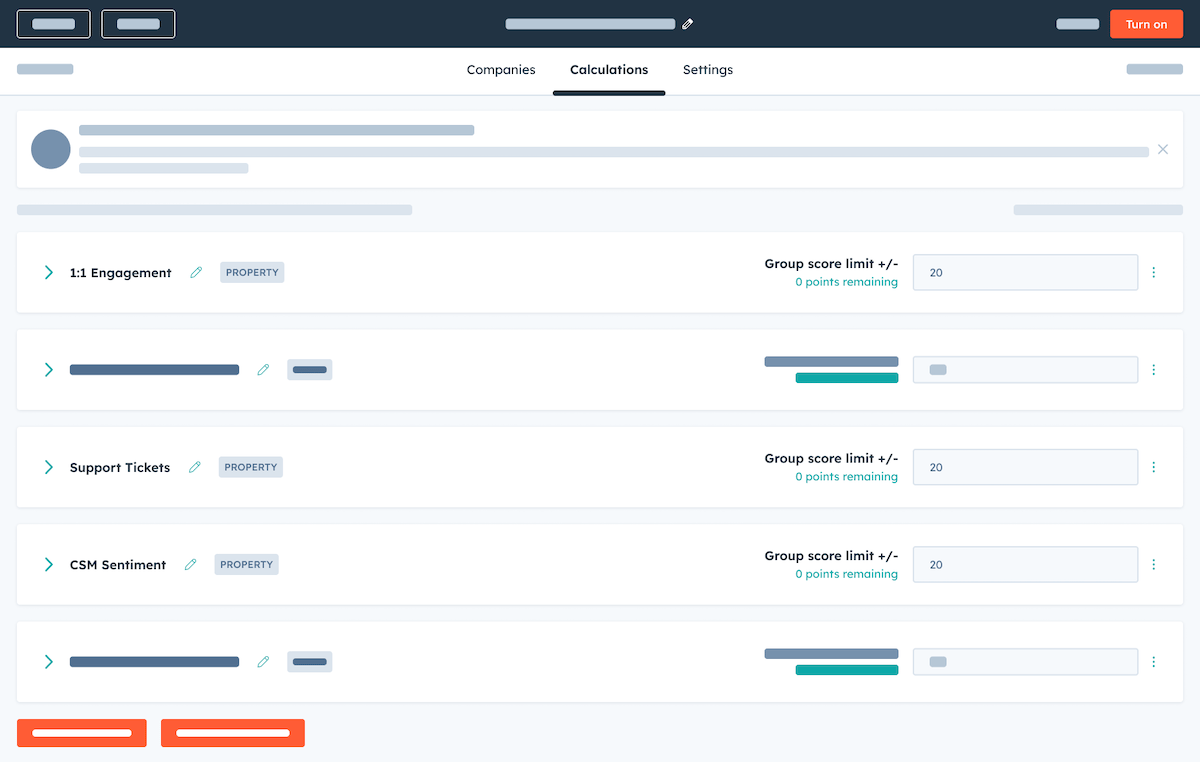 HubSpot Health Score Builder