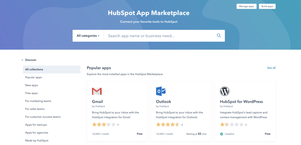 HubSpot App Marketplace