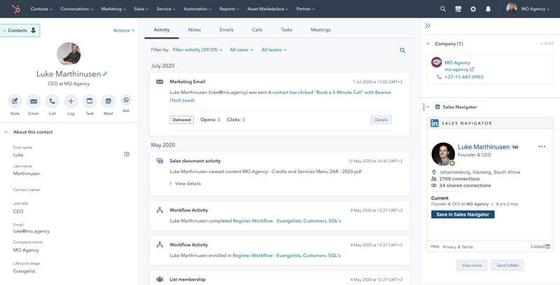 HubSpot CRM