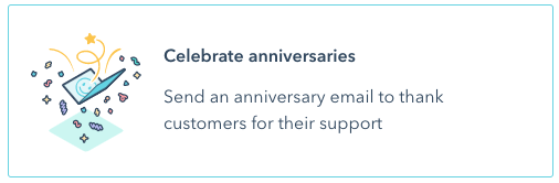HubSpot customer anniversaries email automation