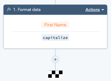HubSpot workflow format data 
