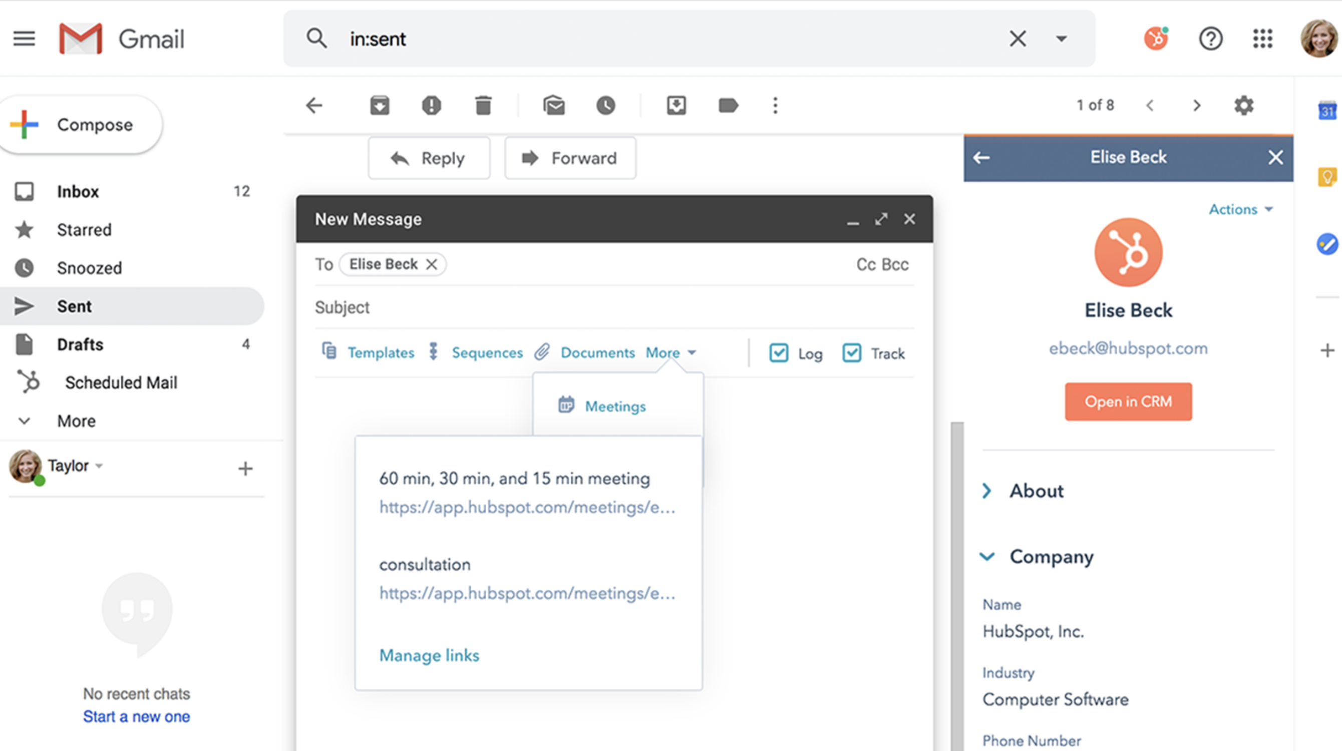Hubspot email integration 2