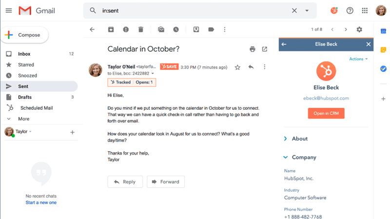 Hubspot-email-integration