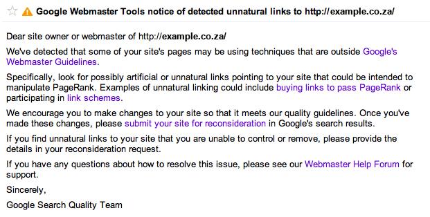 Google-Warning