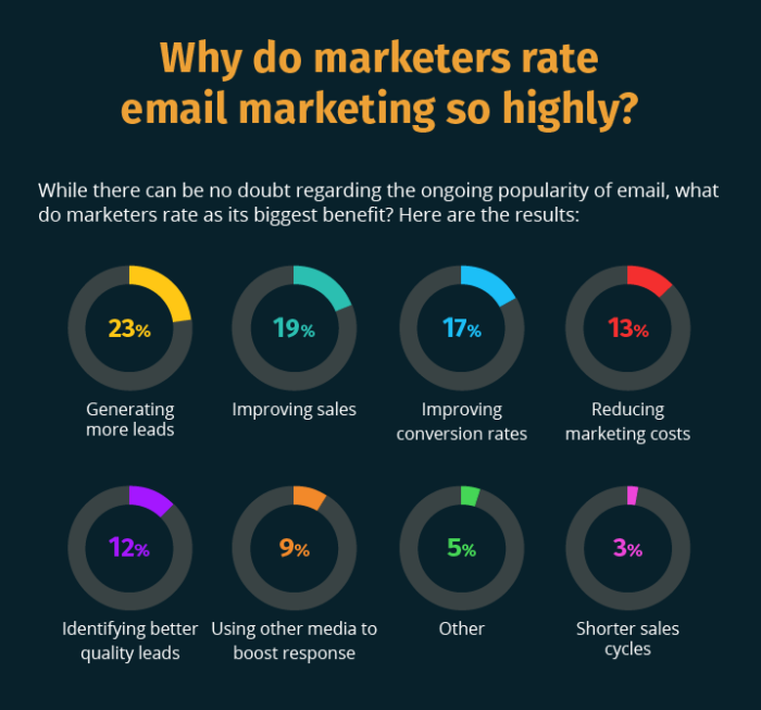 Email Marketing Benefits Infiographic