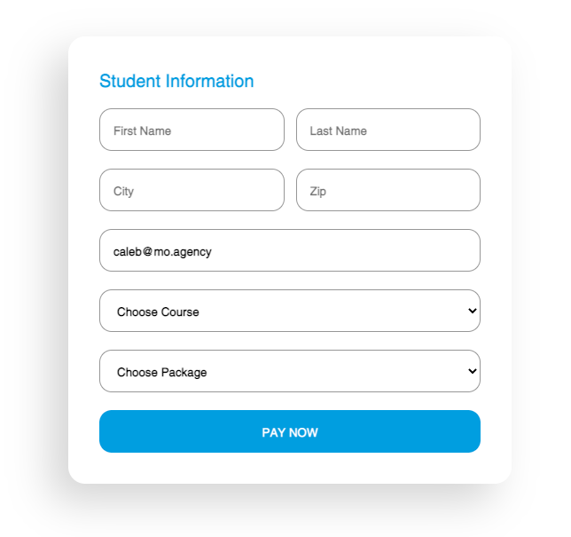 Payment form