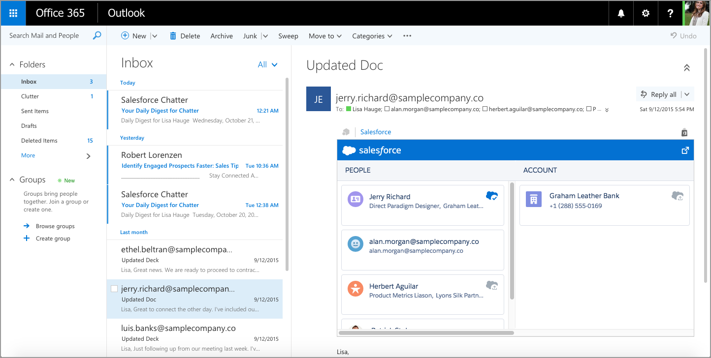 Salesforce Outlook integration