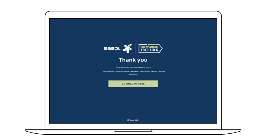 Sasol Campaign Thank You Page