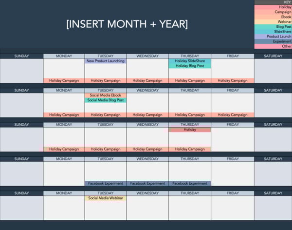 Social Media Calendar