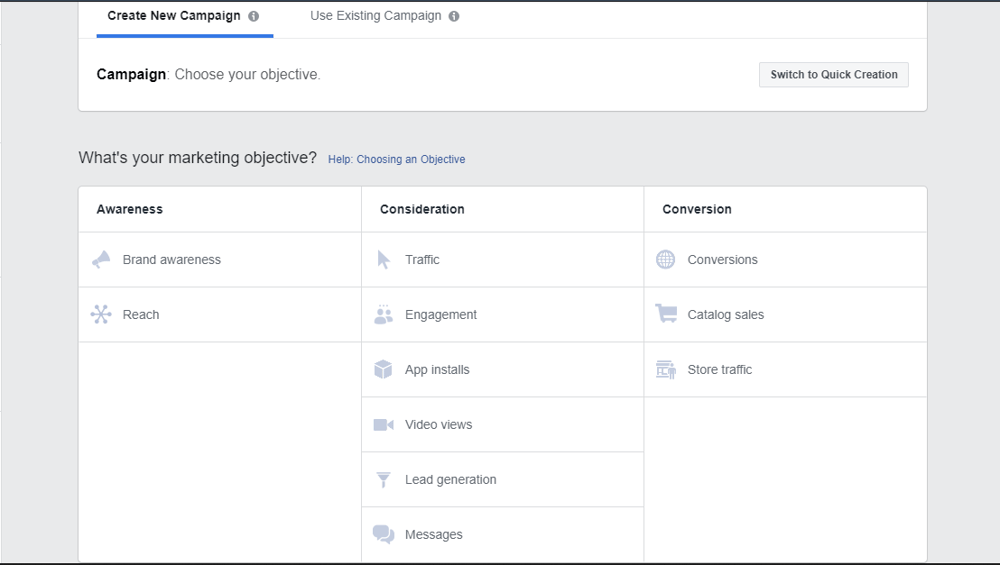 Facebook Campaign Objective