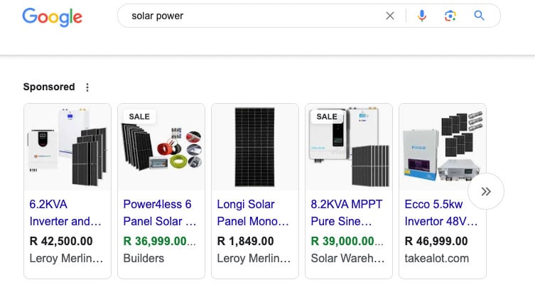 google shopping ads