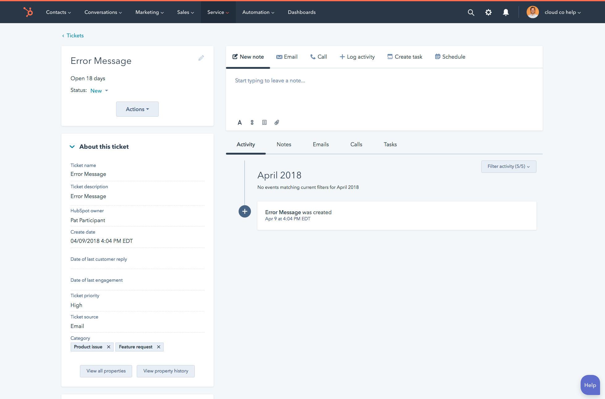 hubSpot-ticket-view