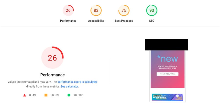 google pagespeed