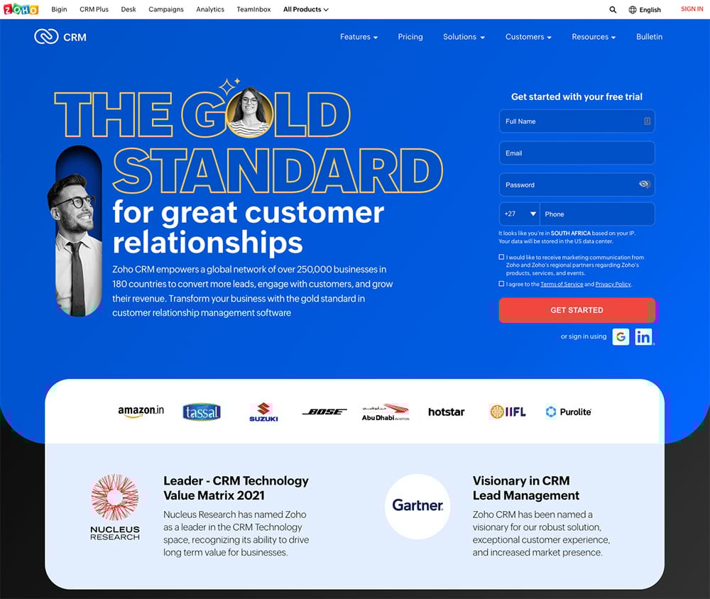 zoho crm