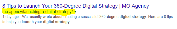 MO Agency search engine result