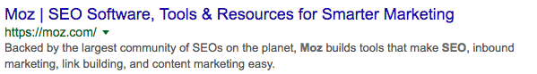 MOZ SERP